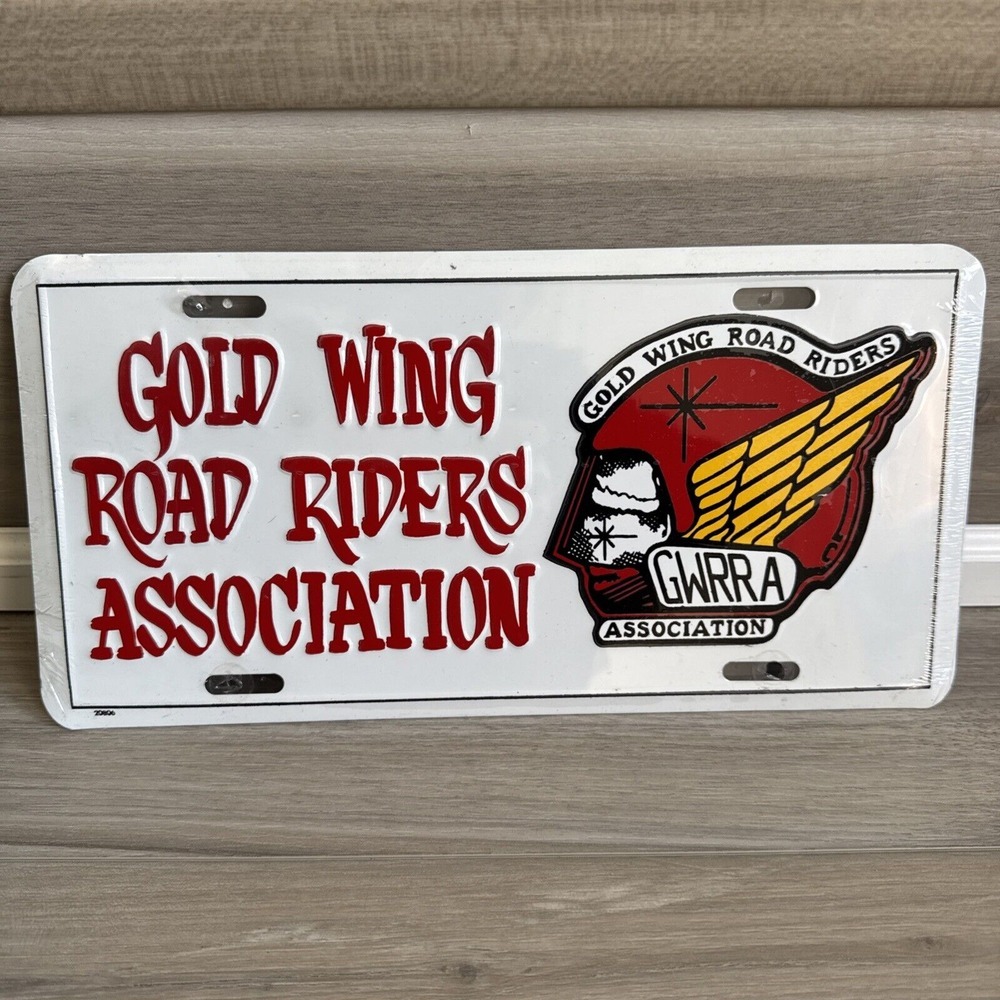 New Sealed Honda Gold Wing Road Riders Association License Plate GWRRA